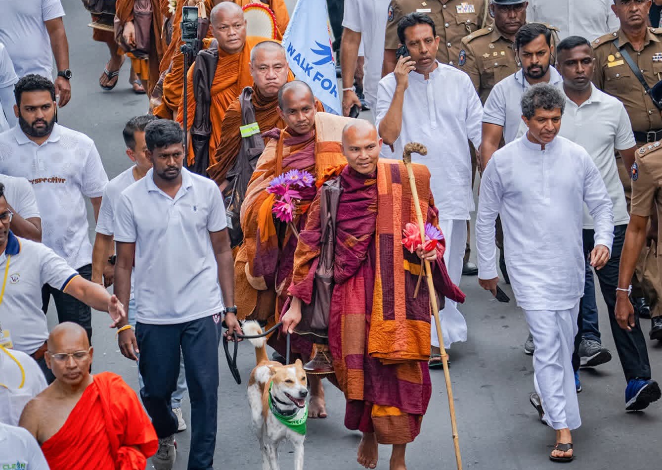 සාම පා ගමනේ හයවන දිනය අදයි