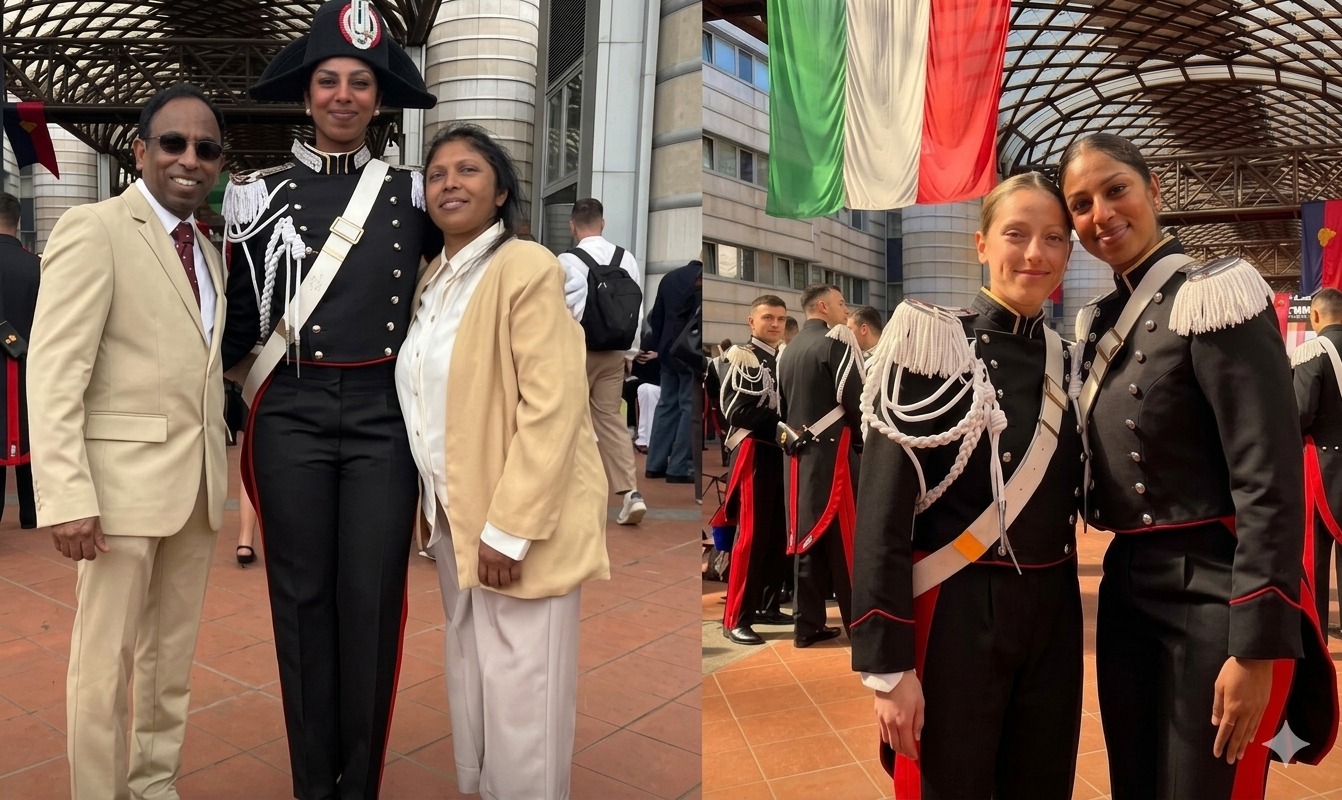 Sri Lankan Woman Achieves Senior Rank in Italian Police Service